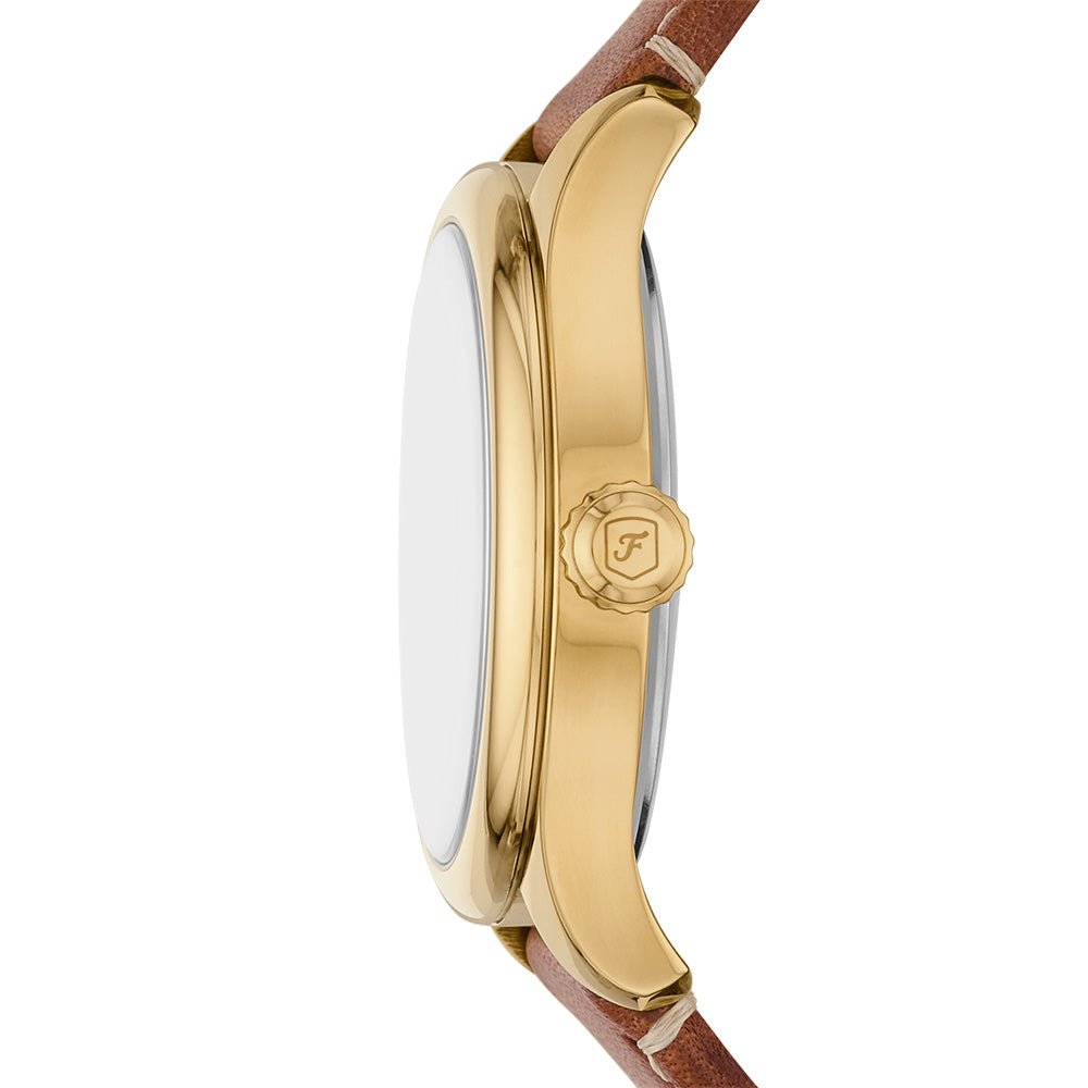 Fossil Gilmore Silver Dial and Brown Leather Strap 38mm Women's Watch | ES5397 | TIME Watches