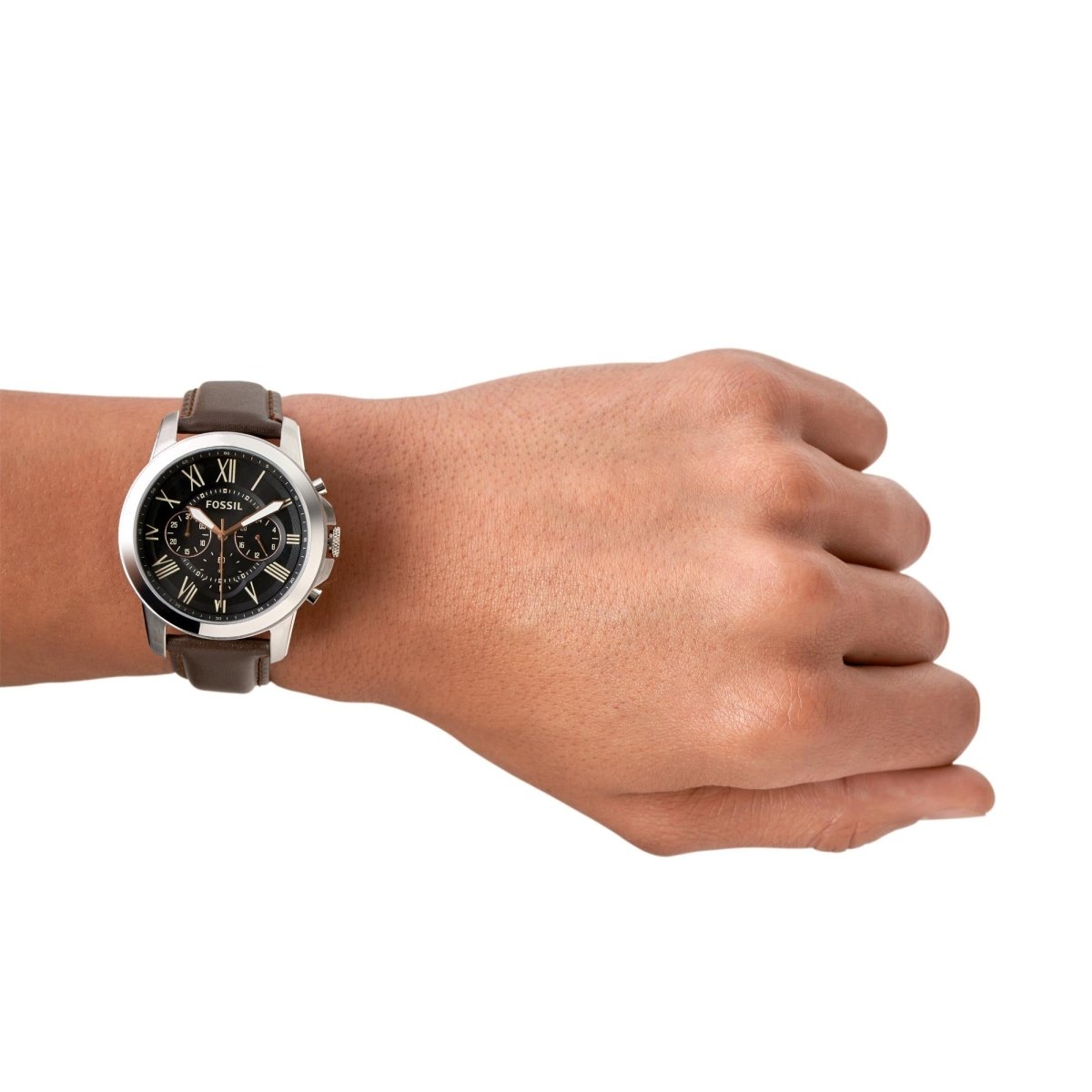 Fossil Grant Chronograph Brown Leather Black Dial Men’s Watch| FS4813 | TIME Watches