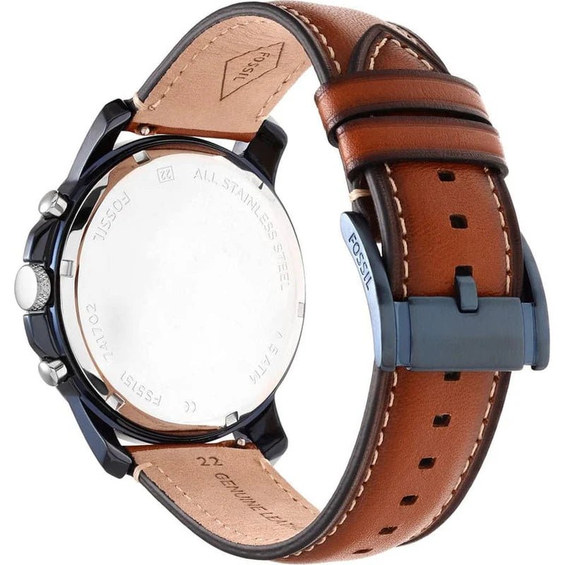 Fossil Grant Chronograph Light Brown Leather Men's Watch | FS5151 | Time Watch Specialists