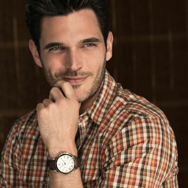 Fossil Grant White Dial and Brown Leather 44mm Men's Watch | FS4735 | TIME Watches