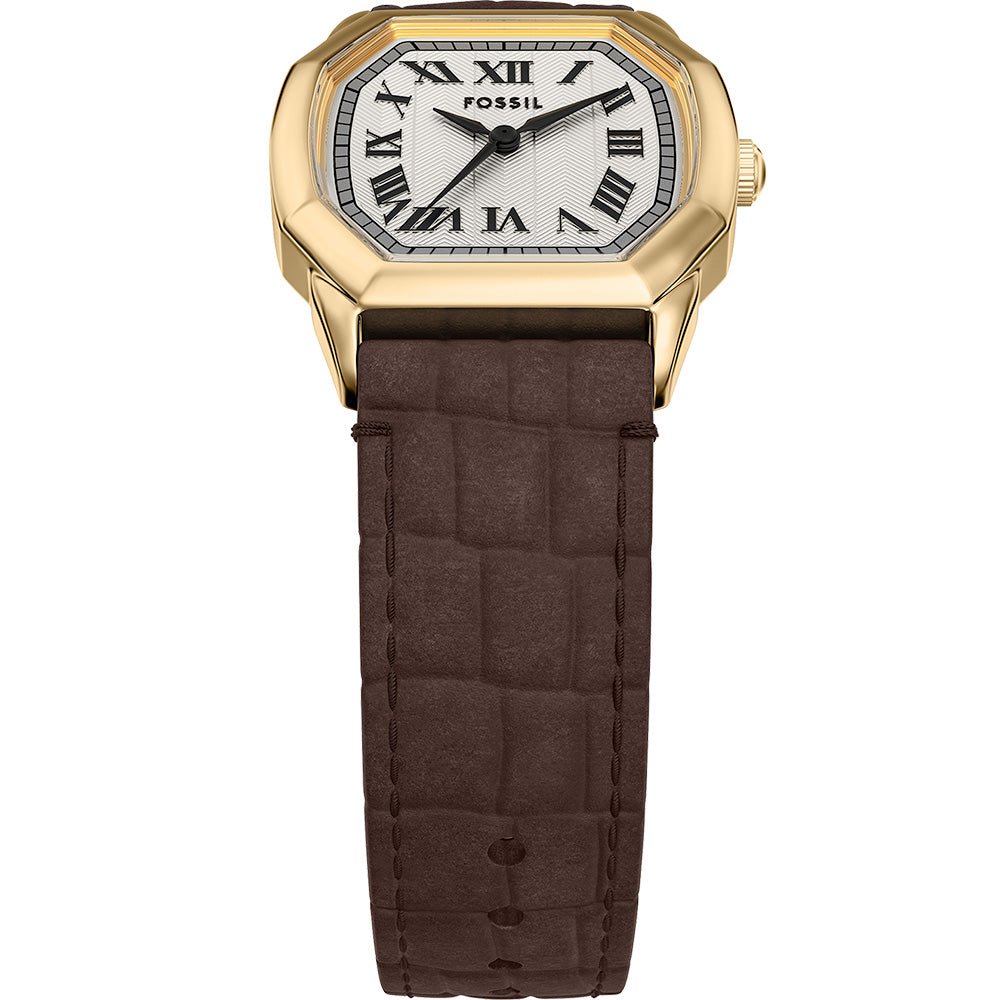 Fossil Harlow Cream Dial and Brown Leather Strap 27mm Women's Watch | ES5426 | TIME Watches