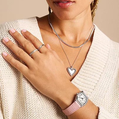 Fossil Harlow Three - Hand Light Pink Leather Women's Watch | ES5406 | Time Watch Specialists