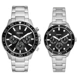 Fossil His and Hers Multifunction Stainless Steel Unisex Watch Set | BQ2753SET | Time Watch Specialists