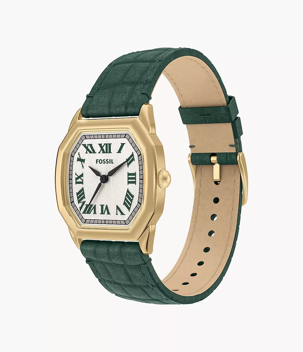 Fossil Jacqueline Stainless Steel Rose Dial Leather Women's Watch | ES5427 | TIME Watches