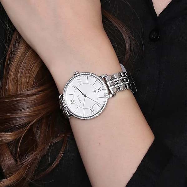 Fossil Jacqueline White Dial and Silver Stainless Steel 38mm Women's Watch | ES3545 | TIME Watches