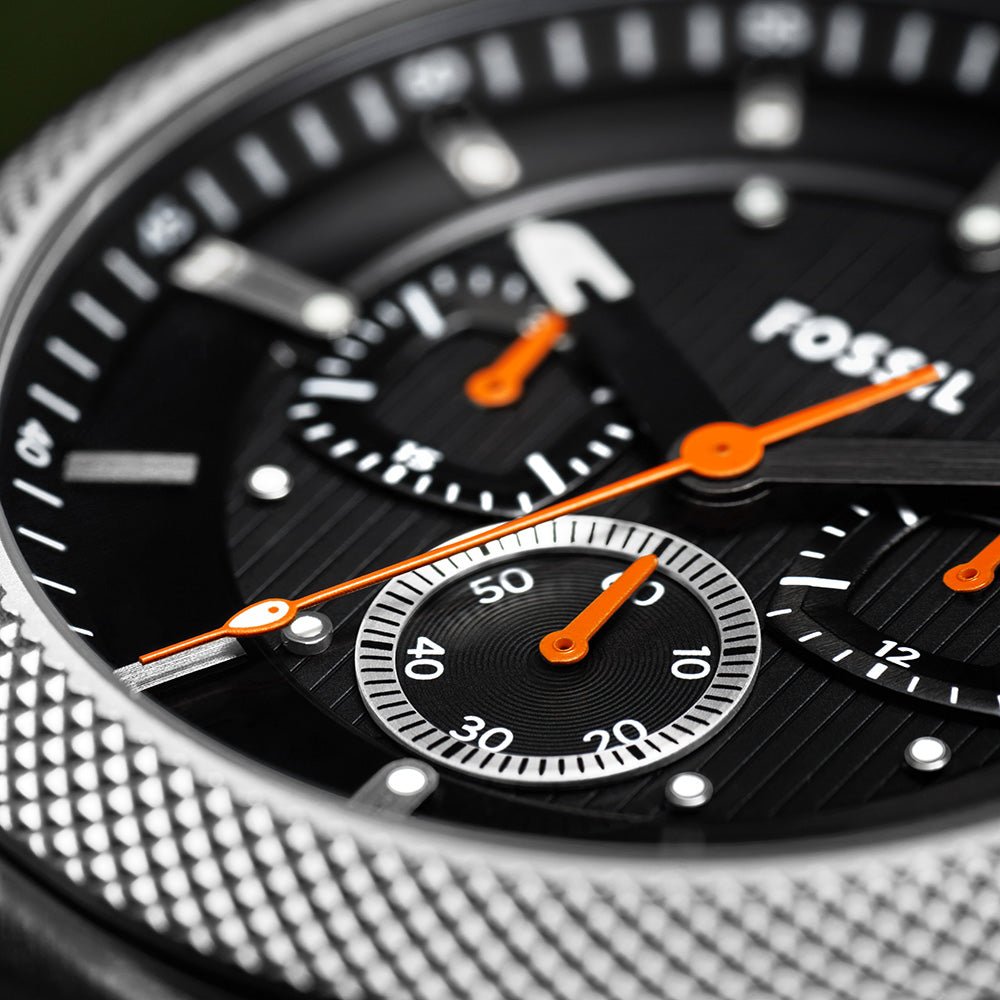 Fossil Machine Black Dial and Steel Bracelet 44mm Men's Watch | FS6095 | TIME Watches
