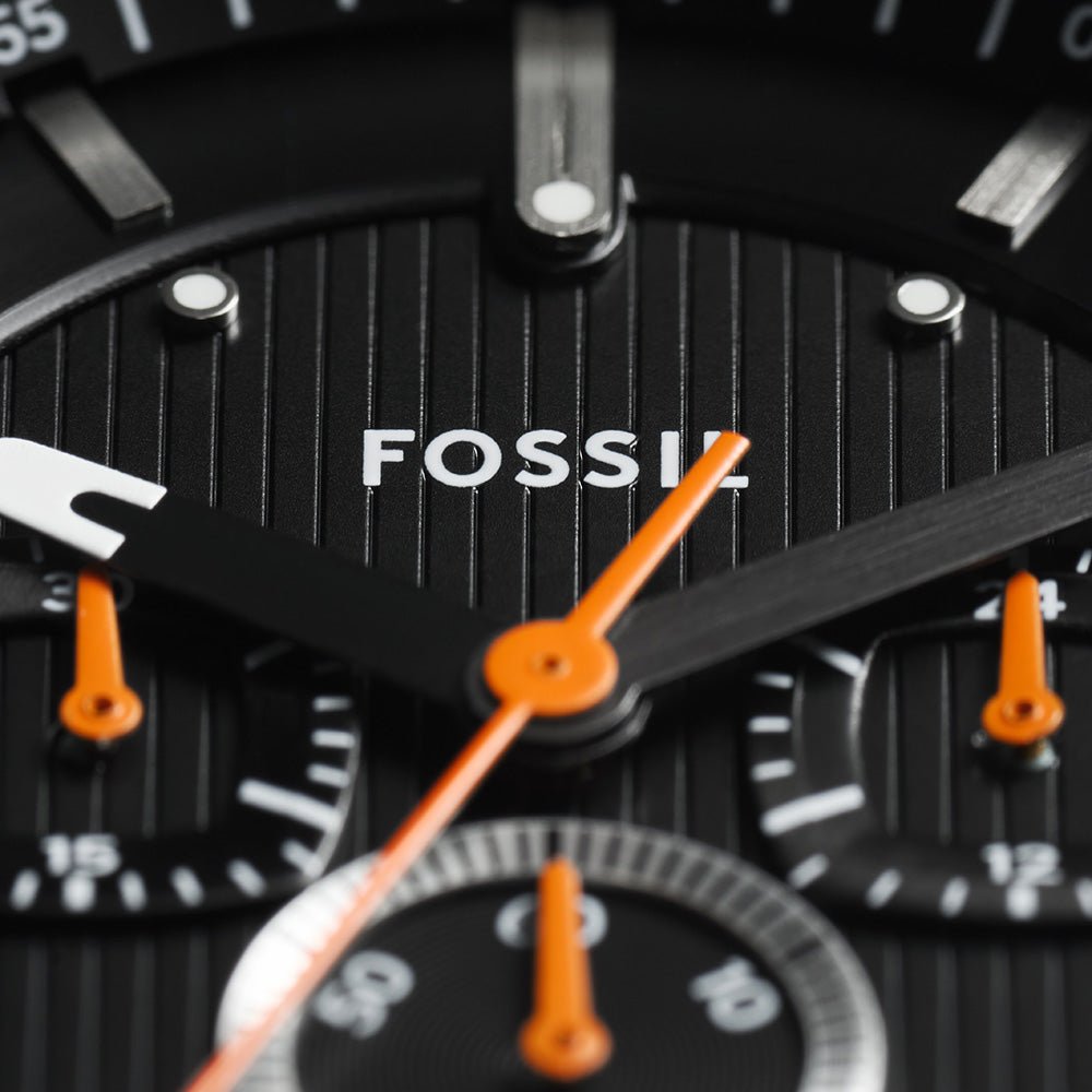 Fossil Machine Black Dial and Steel Bracelet 44mm Men's Watch | FS6095 | TIME Watches