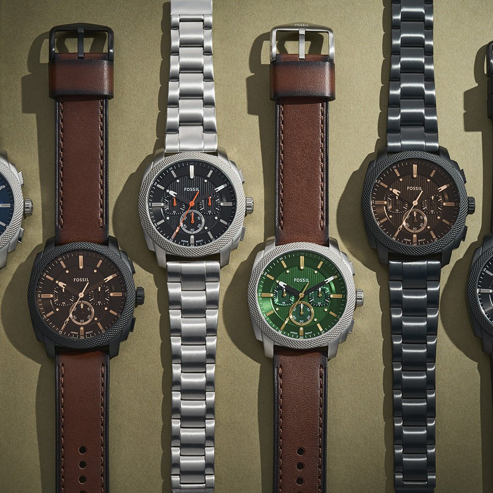 Fossil Machine Black Dial and Steel Bracelet 44mm Men's Watch | FS6095 | TIME Watches
