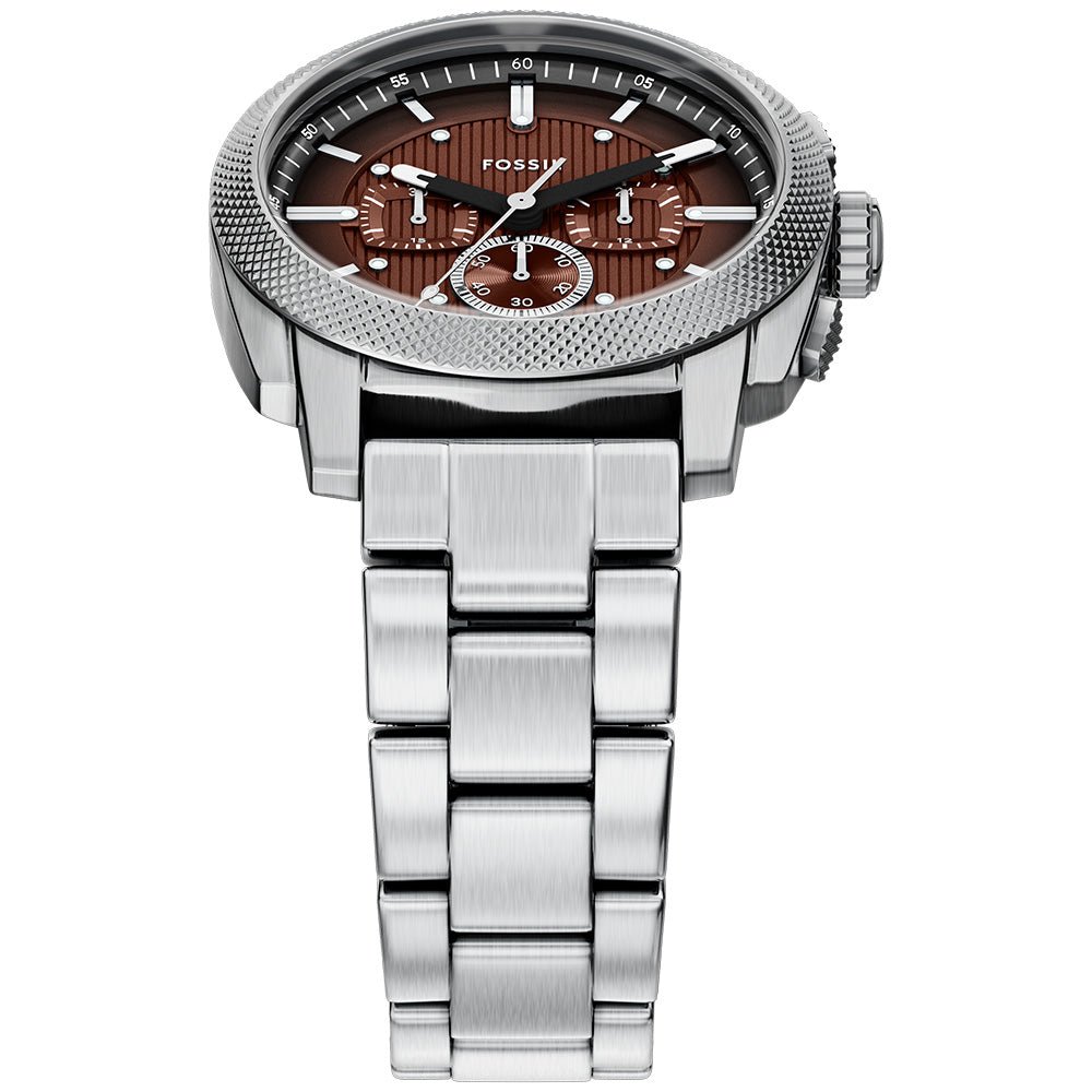 Fossil Machine Brown Dial and Steel Bracelet 44mm Men's Watch | FS6144 | TIME Watches