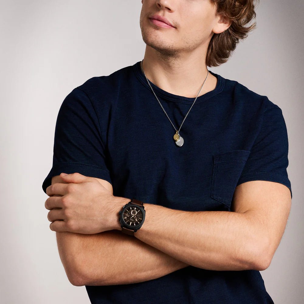 Fossil Machine Chronograph Brown Leather Men's Watch | FS6101 | Time Watch Specialists