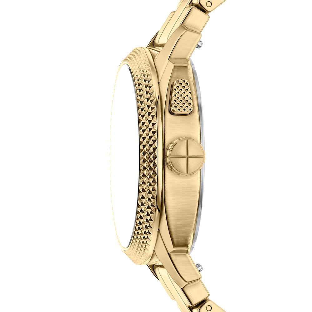 Fossil Machine Negative Display Dial and Gold Steel Bracelet 41mm Men's Watch | FS6157 | TIME Watches