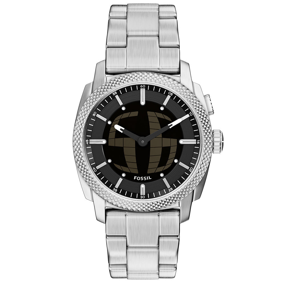 Fossil Machine Negative Display Dial and Steel Bracelet 41mm Men's Watch | FS6155 | TIME Watches