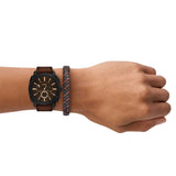 Fossil Men's Chronograph Watch and Bracelet Gift Set | FS6102SET | Time Watch Specialists