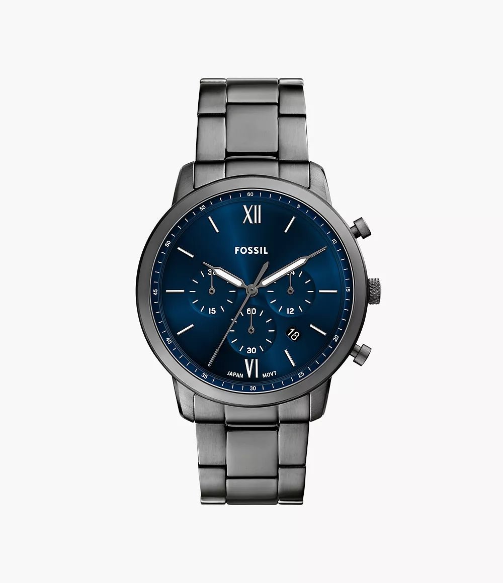 Fossil Neutra Chronograph Blue Dial Leather Men's Watch | FS6111 | TIME Watches