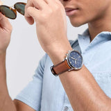 Fossil Neutra Chronograph Brown Leather Men's Watch | FS5453 | Time Watch Specialists
