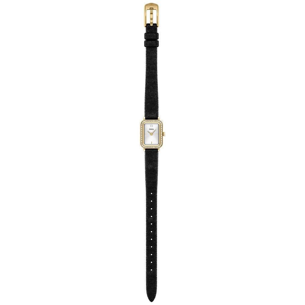 Fossil Raquel Silver Dial and Black Fabric 18mm Women's Watch | ES5437 | TIME Watches