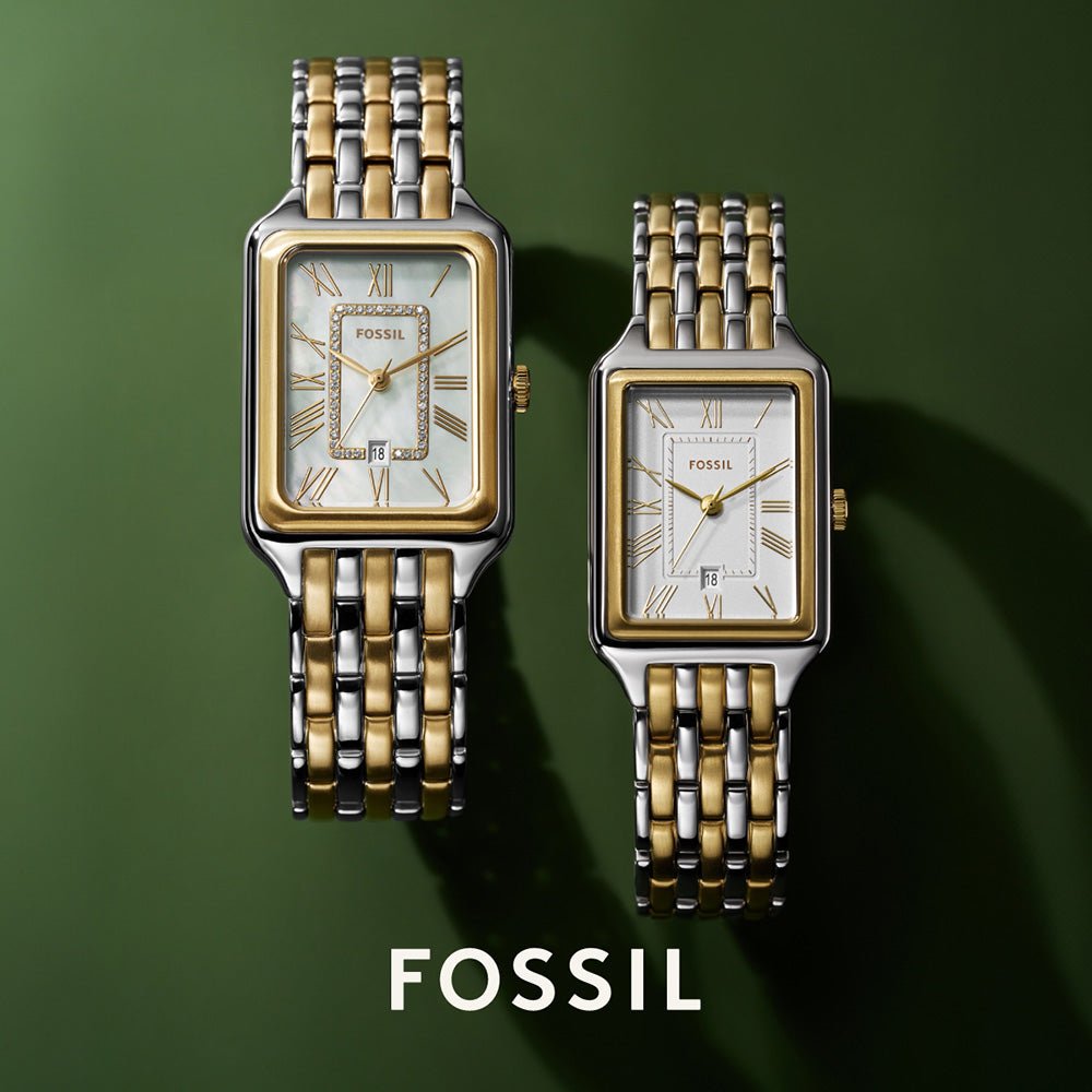 Fossil Raquel Silver Dial and Gold Steel Bracelet 23mm Women's Watch | ES5368 | TIME Watches