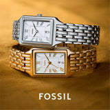 Fossil Raquel Three - Hand Date Gold - Tone Stainless Steel Women Watch | ES5220 | Time Watch Specialists