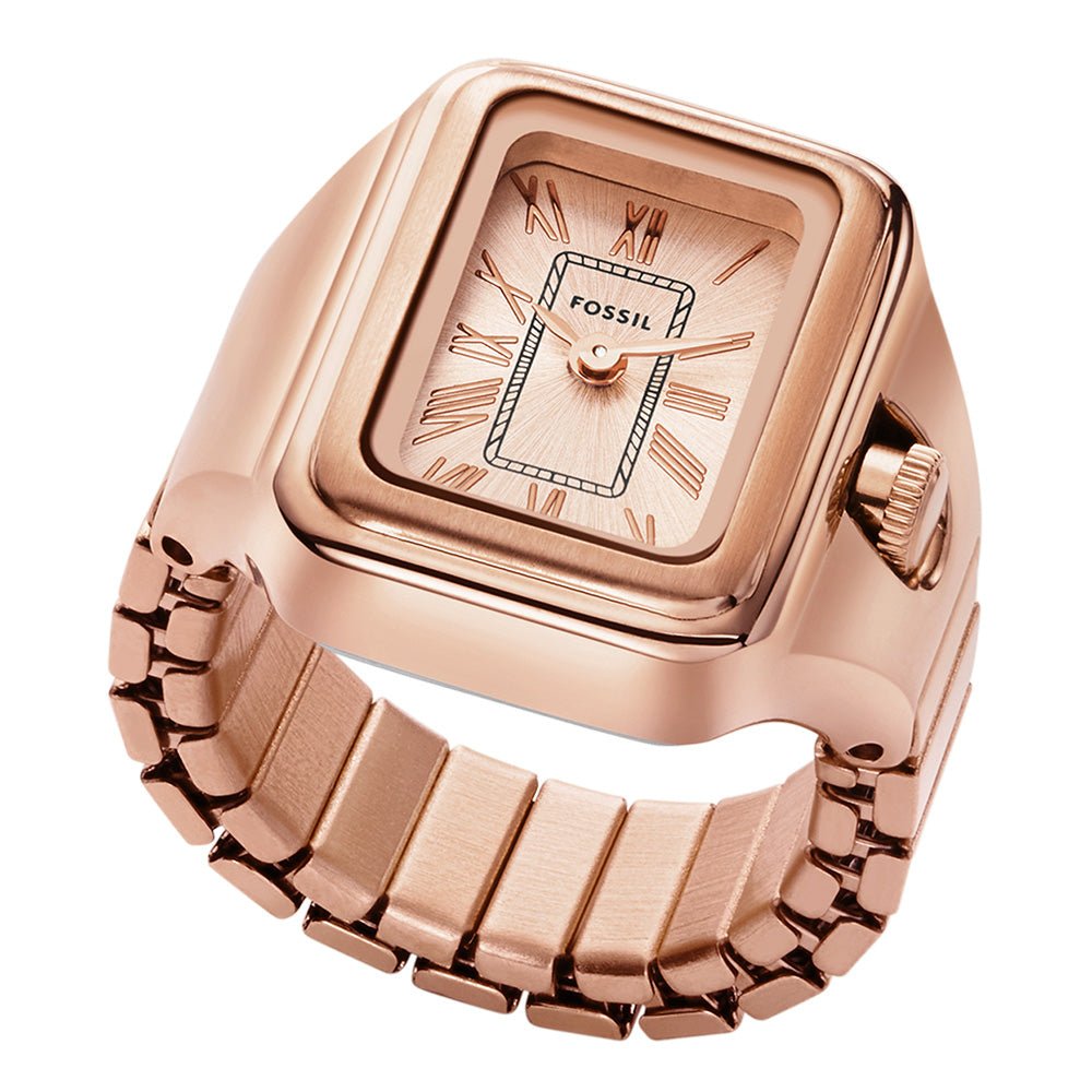 Fossil Raquel Watch Ring Rose Gold Dial and Rose Gold Steel Bracelet 14mm Women's Watch | ES5345 | TIME Watches