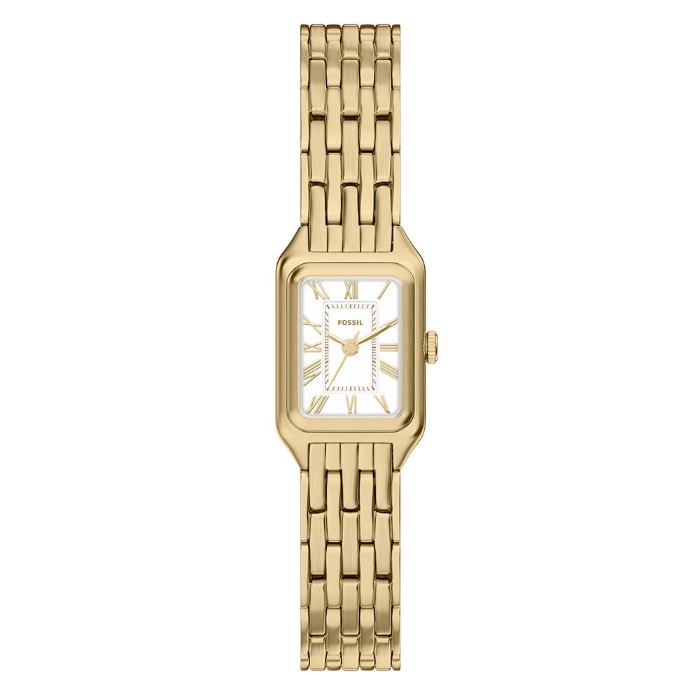 Fossil Raquel White Dial and Gold Steel Bracelet 18mm Women's Watch | ES5467 | TIME Watches