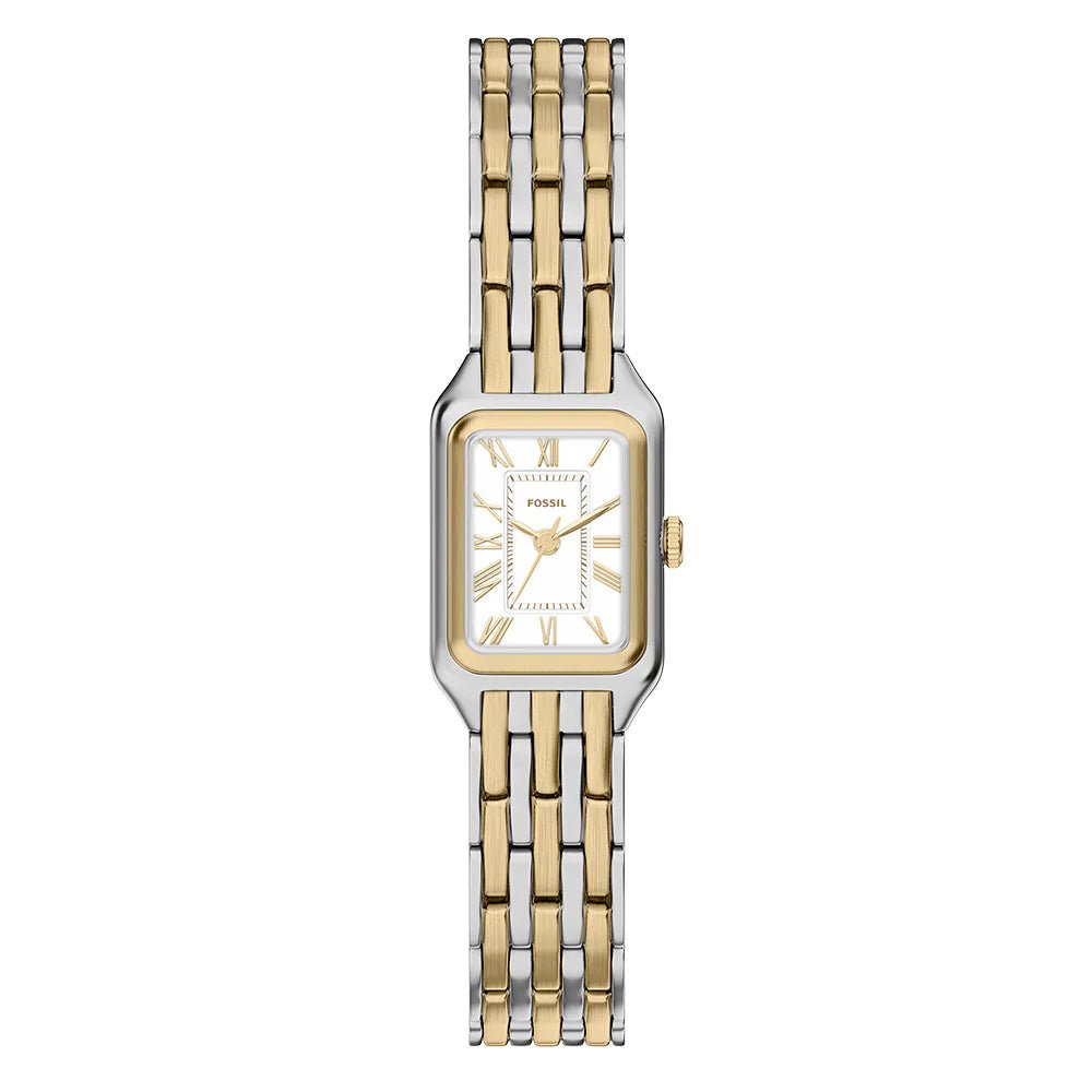 Fossil Raquel White Dial and Gold Steel Bracelet 18mm Women's Watch | ES5468 | TIME Watches