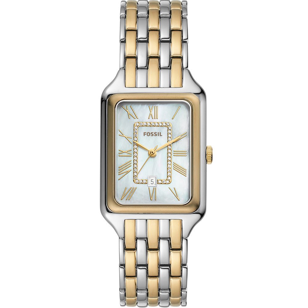 Fossil Raquel White Mother Of Pearl Dial and Gold Steel Bracelet 26mm Women's Watch | ES5305 | TIME Watches