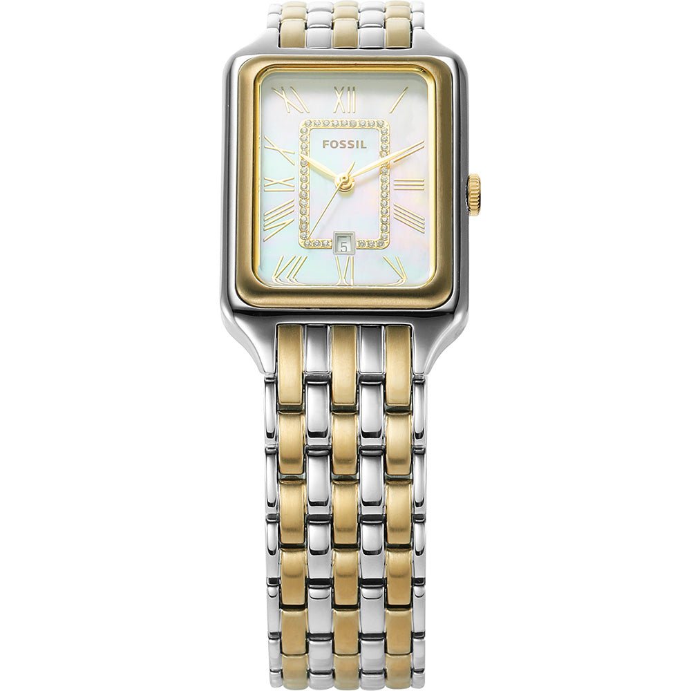 Fossil Raquel White Mother Of Pearl Dial and Gold Steel Bracelet 26mm Women's Watch | ES5305 | TIME Watches