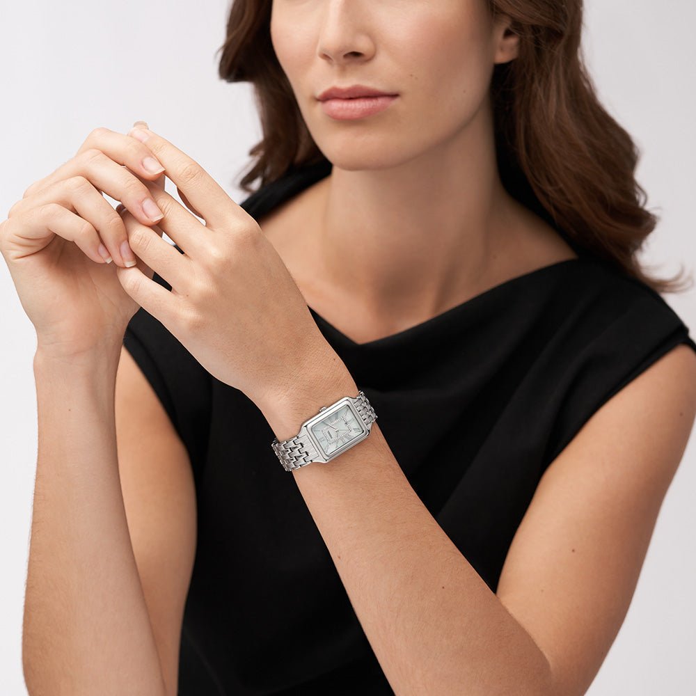 Fossil Raquel White Mother Of Pearl Dial and Steel Bracelet 26mm Women's Watch | ES5306 | TIME Watches