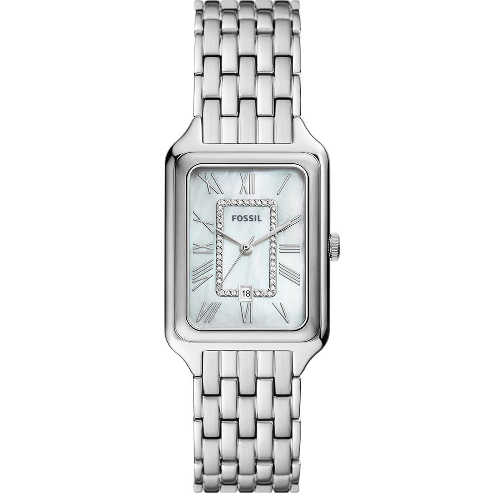 Fossil Raquel White Mother Of Pearl Dial and Steel Bracelet 26mm Women's Watch | ES5306 | TIME Watches