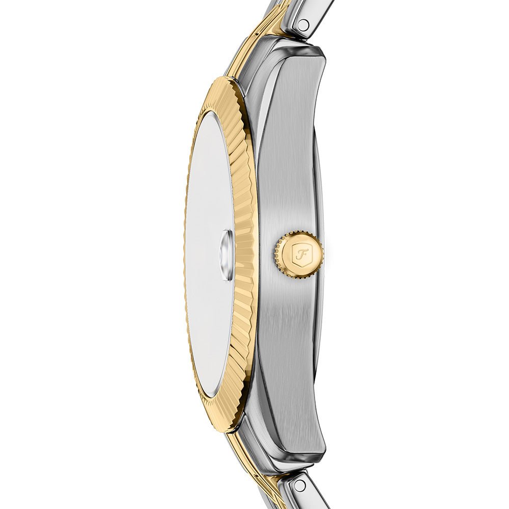Fossil Scarlette Blue Dial and Gold Steel Bracelet 33mm Women's Watch | ES5443 | TIME Watches
