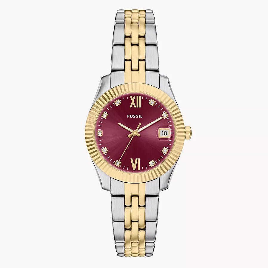 Fossil Scarlette Pink Dial and Gold Steel Bracelet 33mm Women's Watch | ES5461 | TIME Watches