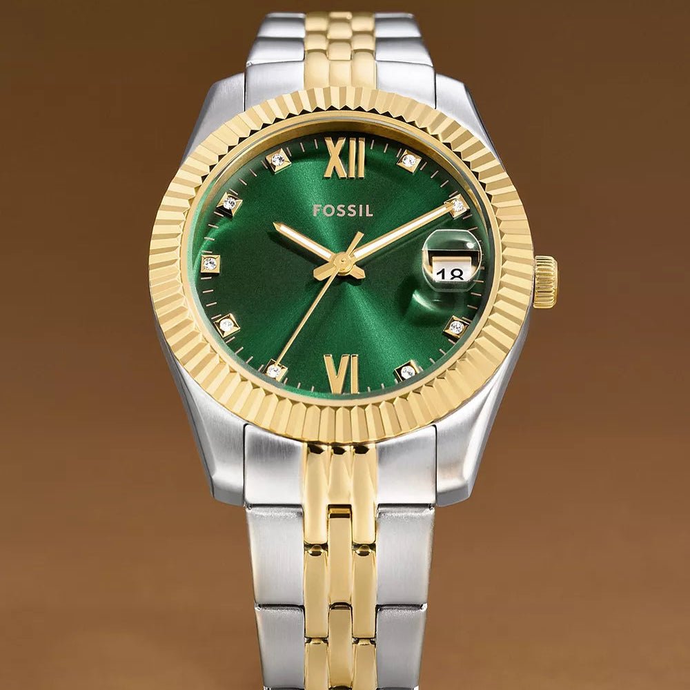 Fossil Scarlette Two - Tone Stainless Steel Women's Watch | ES5388 | Time Watch Specialists