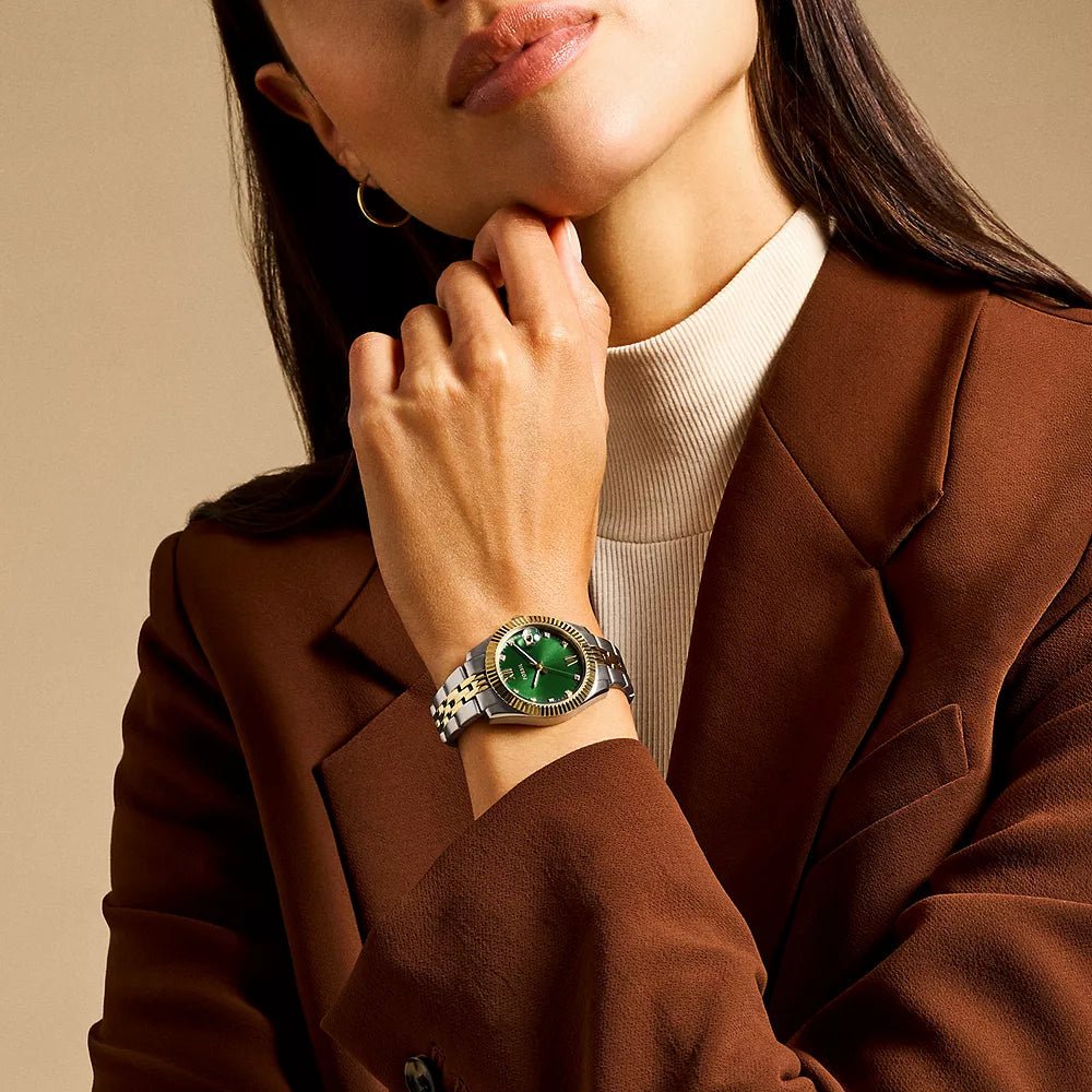 Fossil Scarlette Two - Tone Stainless Steel Women's Watch | ES5388 | Time Watch Specialists