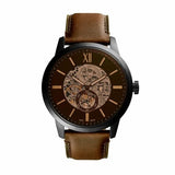 Fossil Townsman Automatic Brown Leather Men's Watch | ME3155 | Time Watch Specialists