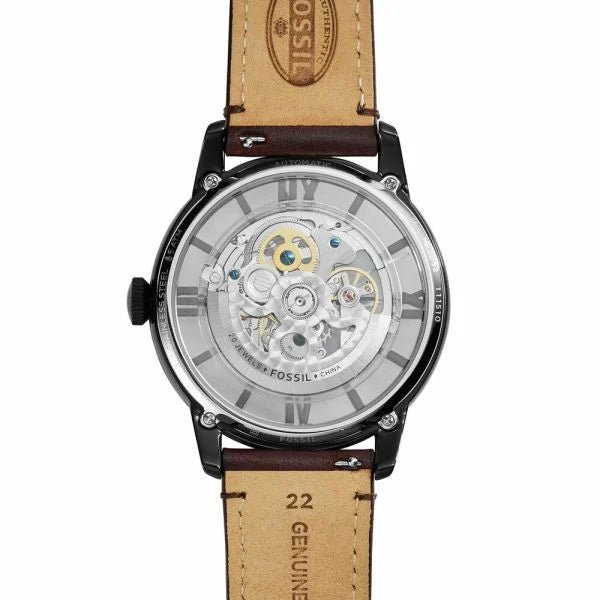 Fossil Townsman Dark Brown Leather Round Men's Watch | ME3098