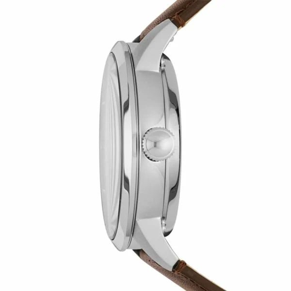 Fossil Townsman Silver/Steel Round Leather Men's Watch | ME3110 | Time Watch Specialists