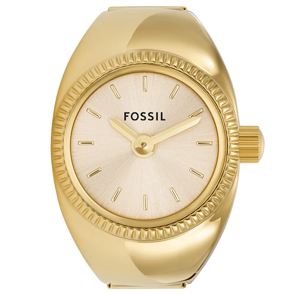 Fossil Watch Ring Gold Dial and Gold Steel Bracelet 15mm Women's Watch | ES5246 | TIME Watches