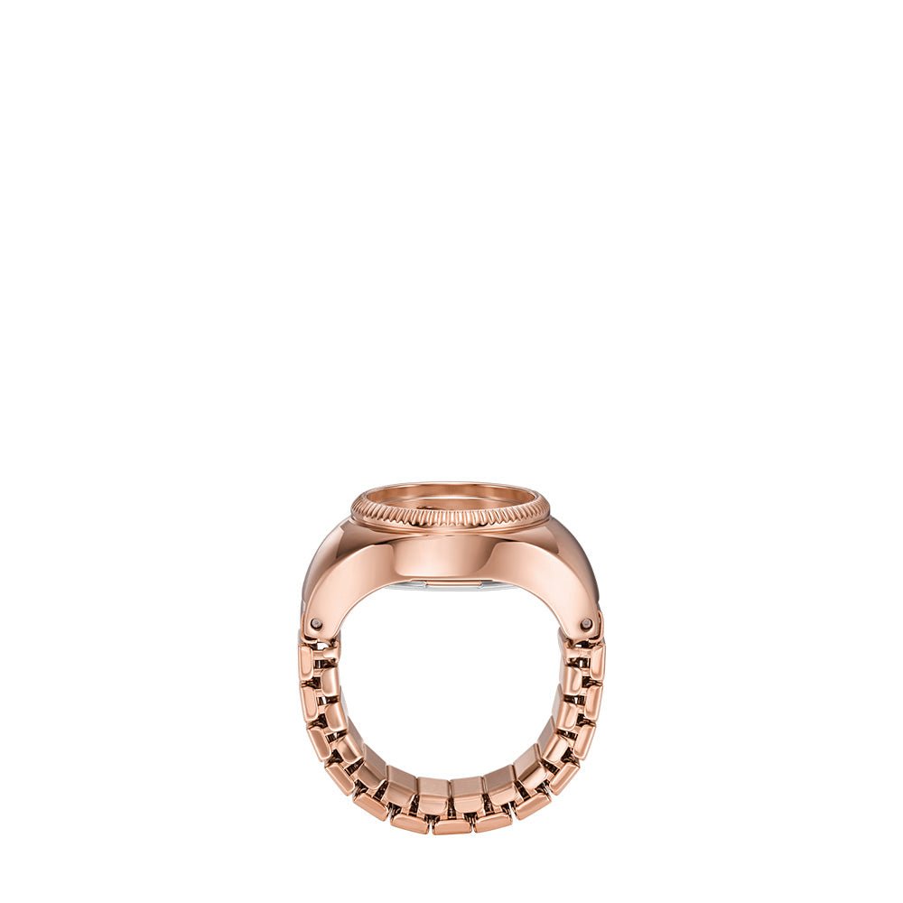 Fossil Watch Ring Rose Gold Dial and Rose Gold Steel Bracelet 15mm Women's Watch | ES5247 | TIME Watches