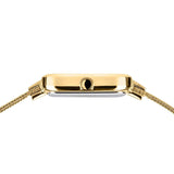Bering White Rectangular Dial Gold Brushed Women's Watch | 14520-334