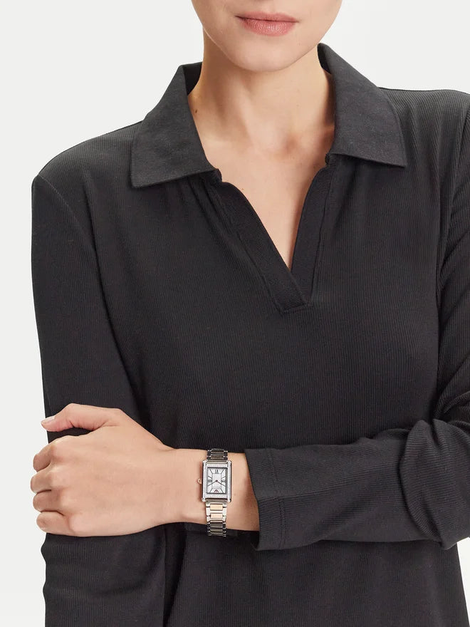 Emporio Armani Genni Quartz Mother Of Pearl Dial Analog Stainless Steel Women's Watch | AR11626