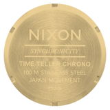 Nixon Gold Tone black Dial Chronograph Unisex Watch | A9725333-00