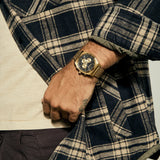 Nixon Gold Tone black Dial Chronograph Unisex Watch | A9725333-00