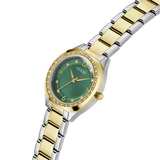 GUESS  Two-Tone Green Dial Women’s Watch | GW0767L4
