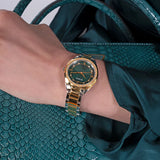 GUESS  Two-Tone Green Dial Women’s Watch | GW0767L4