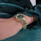 GUESS  Two-Tone Green Dial Women’s Watch | GW0767L4