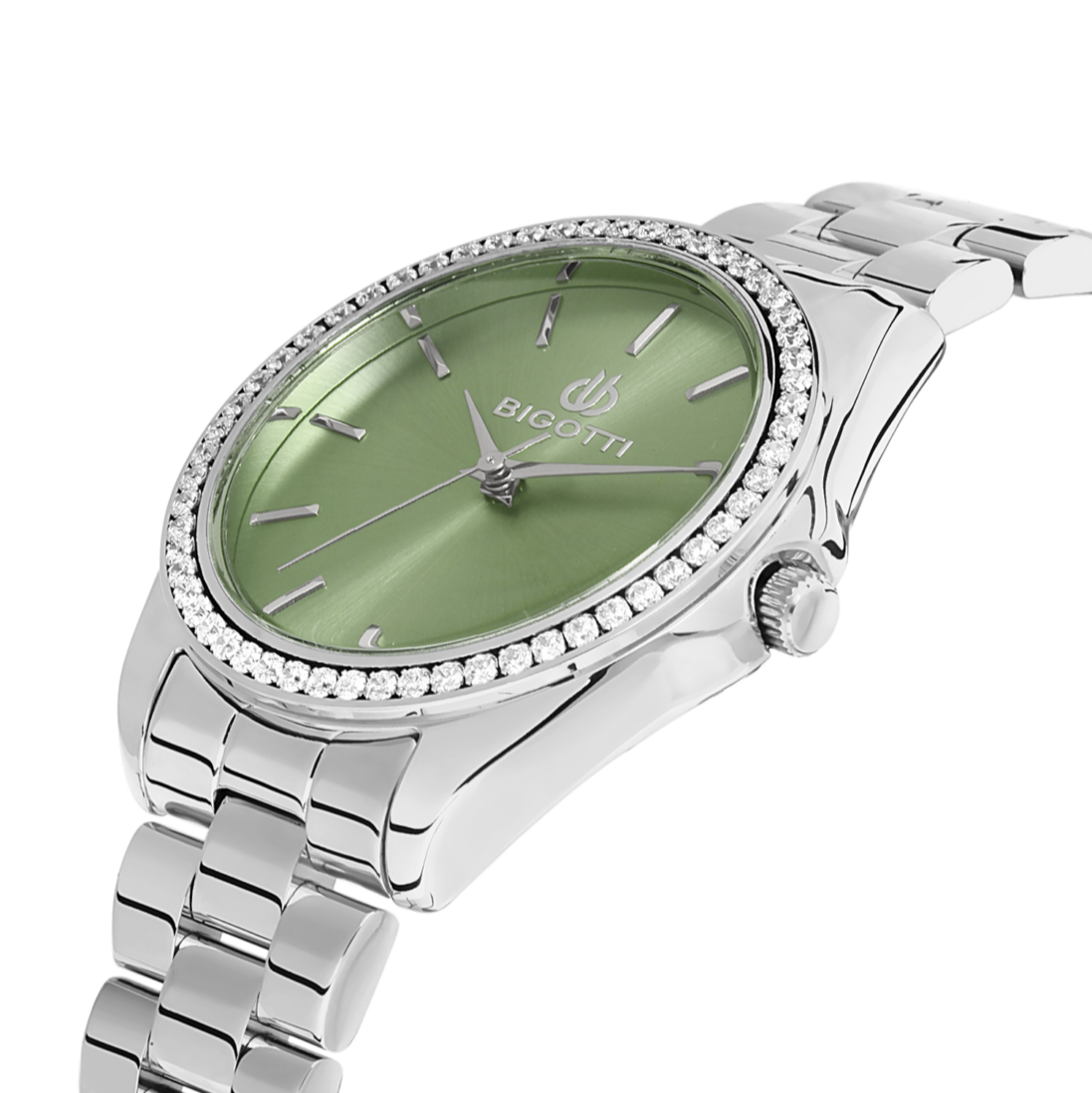 Bigotti Women's Stainless Steel Green Dial Watch | BG.1.10497-2