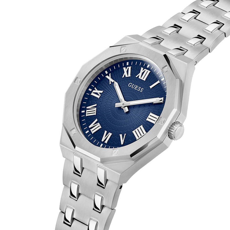 Guess Blake Silver Stainless Steel Men's Watch | GW0575G4 | Time Watch Specialists