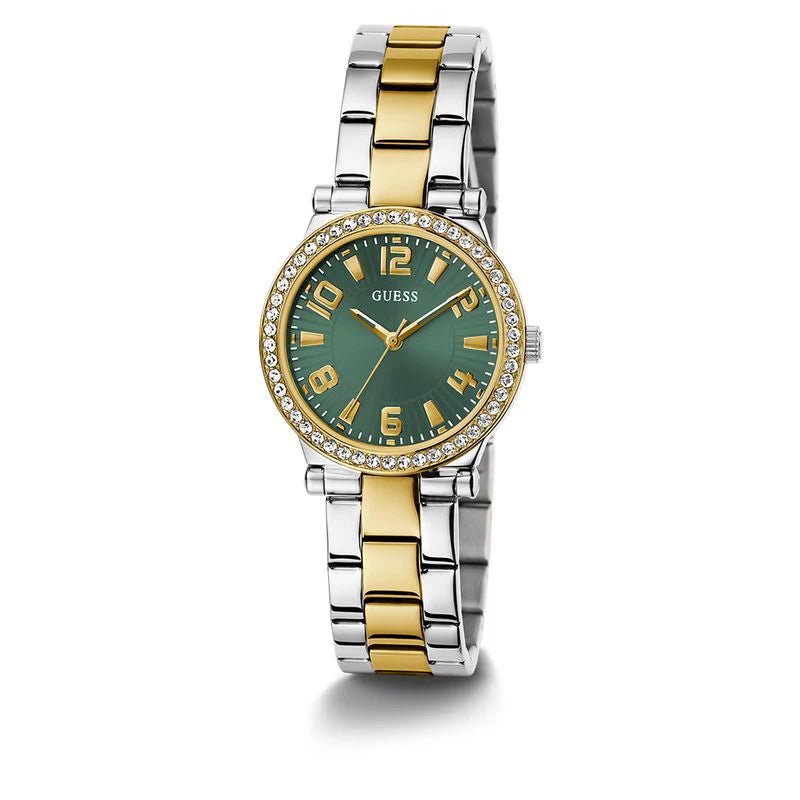 Guess Fawn Green Dial Analog Woman's Watch | GW0686L2 | Time Watch Specialists