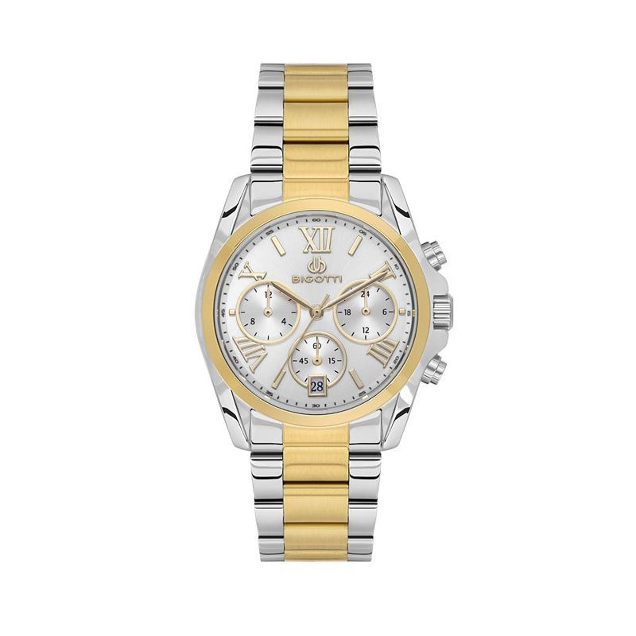 Bigotti Milano Two-Tone Gold Silver Chronograph Women's Watch | BG.1.10589-4