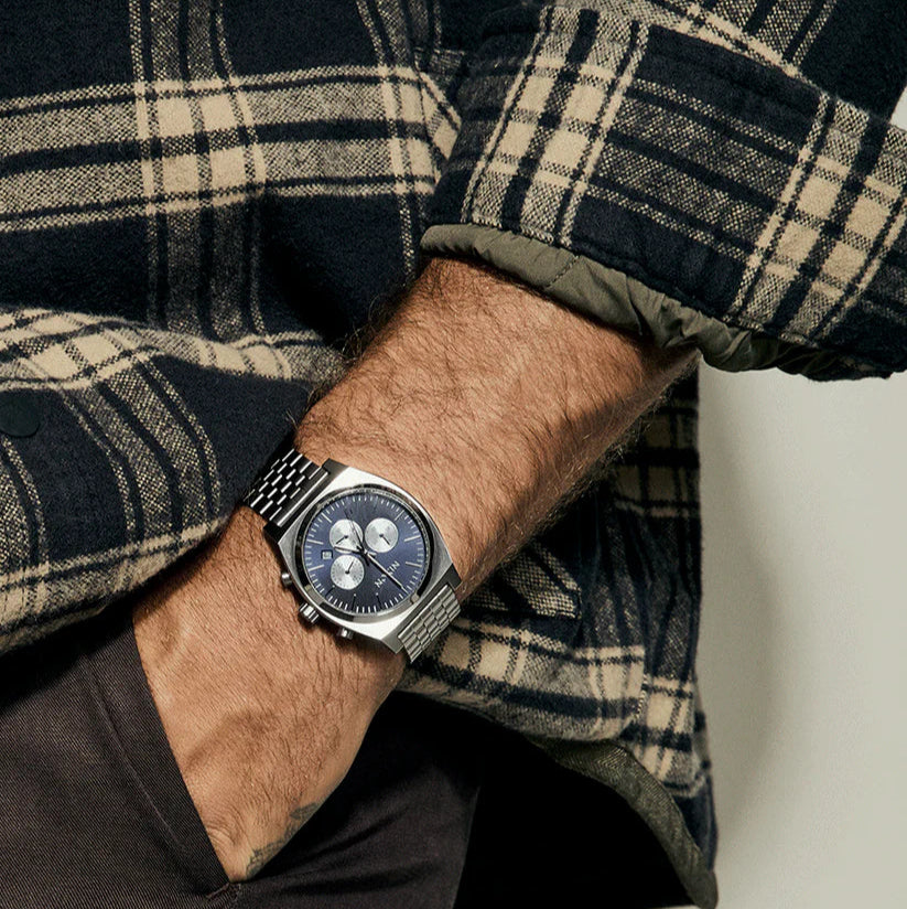 NIXON Midnight Blue Dial Stainless Steel Chronograph Unisex Watch | A9725327-00